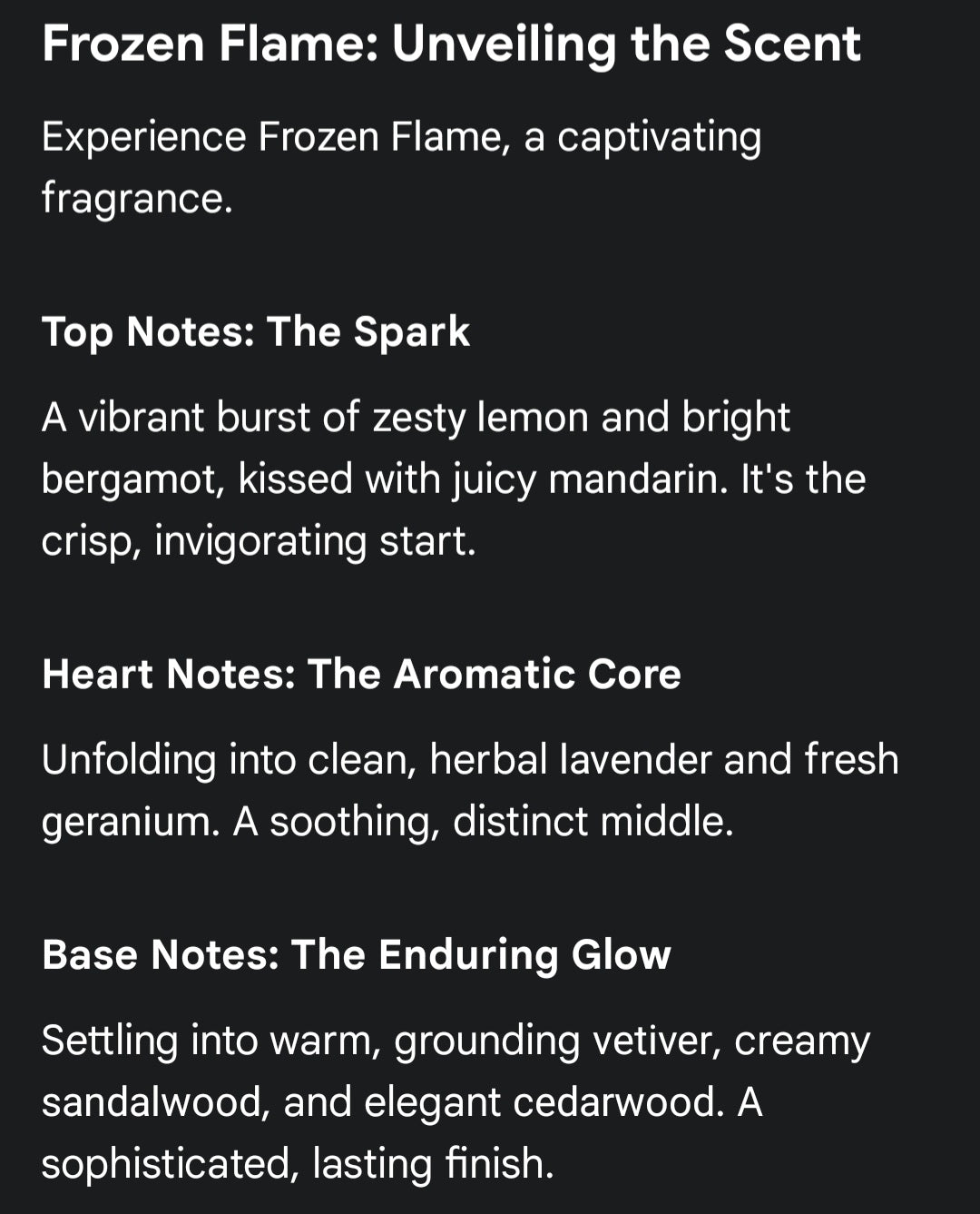 Frozen Flame